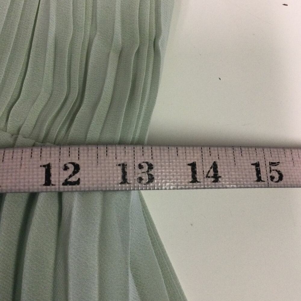 AW BRIDAL 2 XS sage green chiffon Asma tier pleated backless maxi dress NEW B88 - Picture 5 of 7